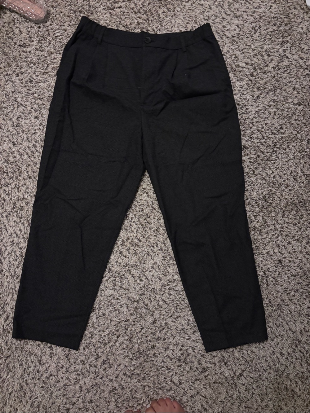 Zara dark gray Tailored Tapered Trousers